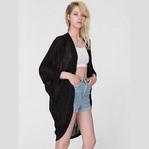 American Apparel Oversized Shawl Cardigan Black
